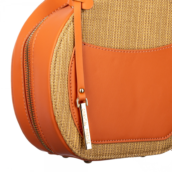 Γυναικεία τσάντα Bambi πορτοκάλι, 3 - Kalapod.gr